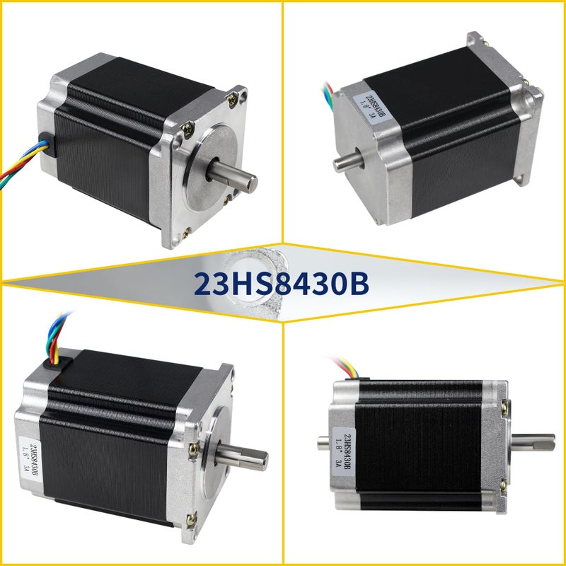 RATTMMOTOR Nema23 Stepper Motor 76mm Dual Shaft 3A 270oz-in 4 Lead Wire for CNC Router Engraving Milling/3D Printer - Image 2